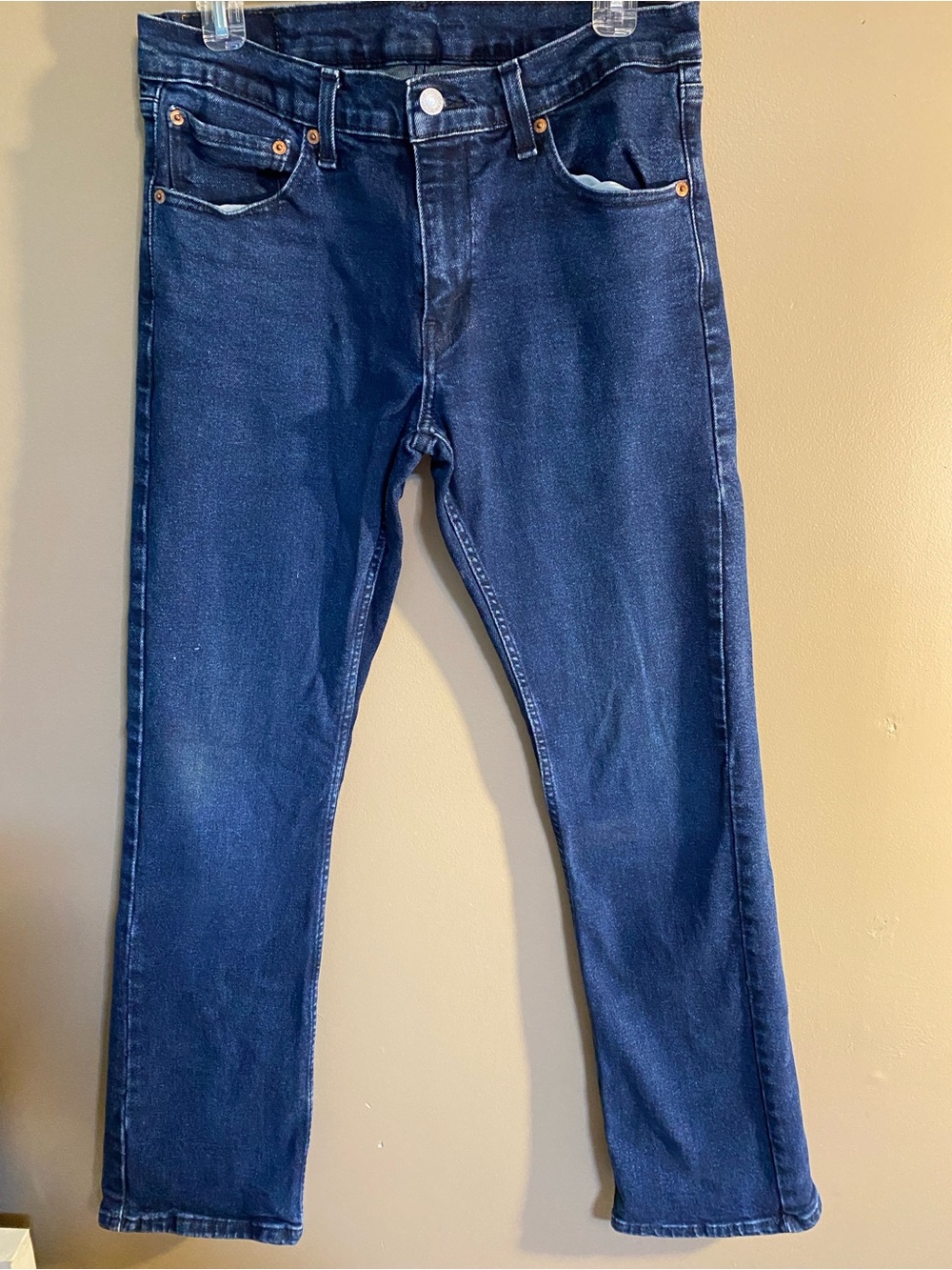 Levi's Men's Slim Straight Jeans in Deep Indigo Blue